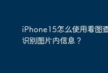 iPhone15怎么使用看图查询识别图片内信息？-Linux老运维