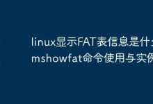 linux显示FAT表信息是什么-mshowfat命令使用与实例-Linux老运维
