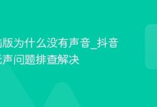 抖音电脑版为什么没有声音_抖音电脑版无声问题排查解决-Linux老运维